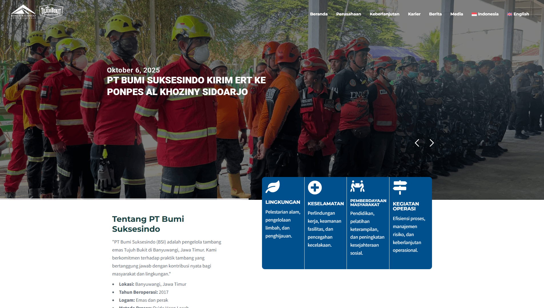 PT Bumi Suksesindo - Corporate Website