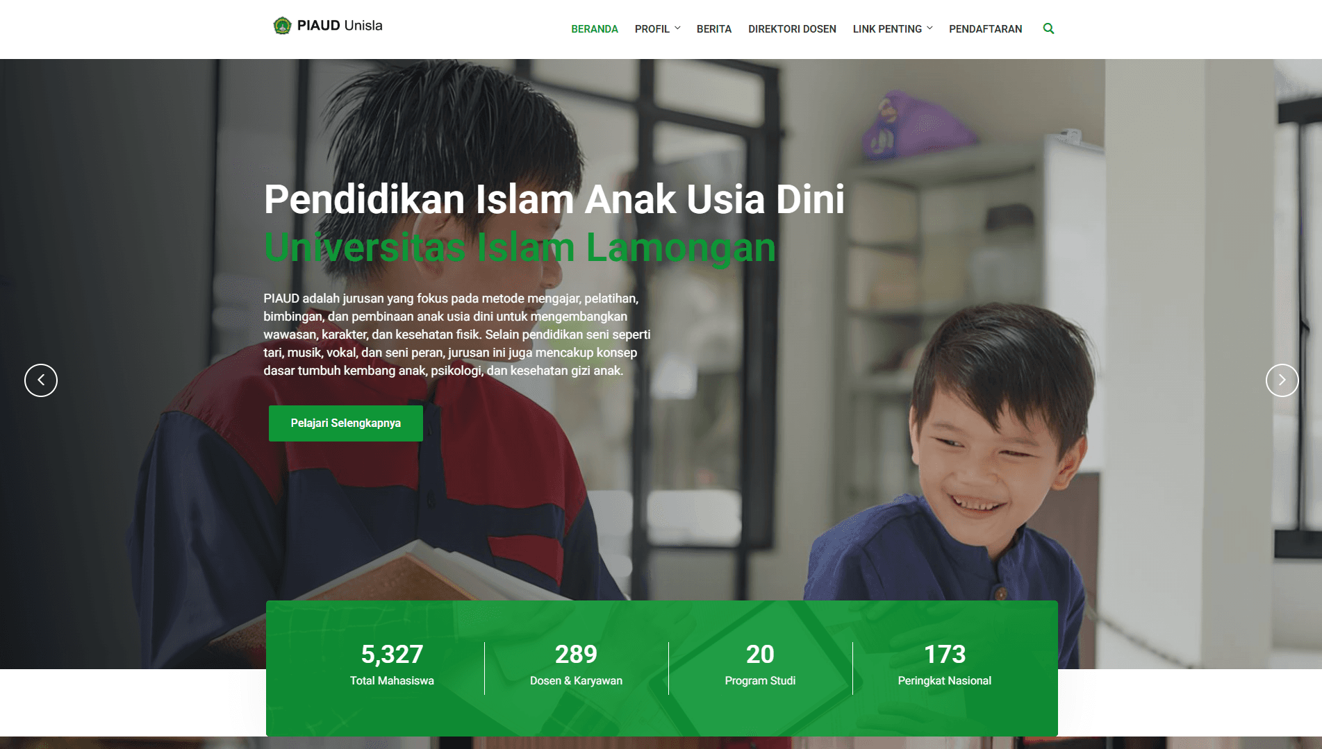 PIAUD UNISLA - Study Program Website